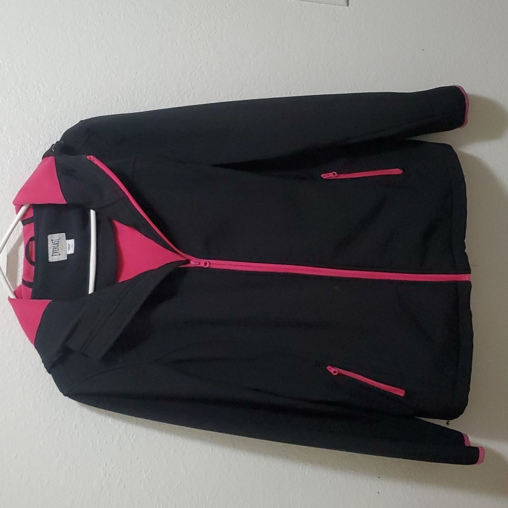 Everlast Black and Pink Zip-up water resistant jacket size L